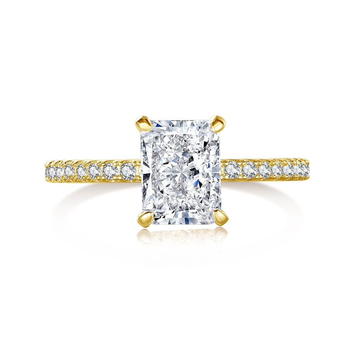 [Regalia jewelry]2.0 Carat Dazzling Sparkling Radiant Cut Party Ring
