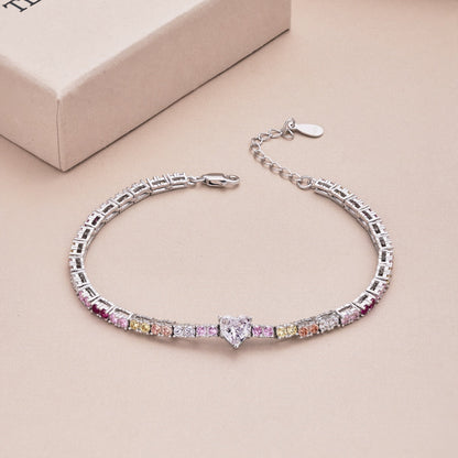 [Regalia jewelry]Delicate Romantic Heart Shape Lover Bracelet