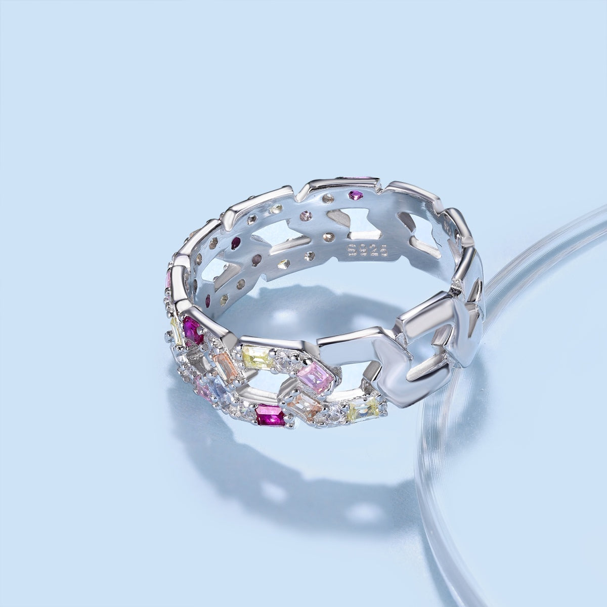 [Regalia jewelry]Sparkling Vibrant Emerald Cut Daily Ring