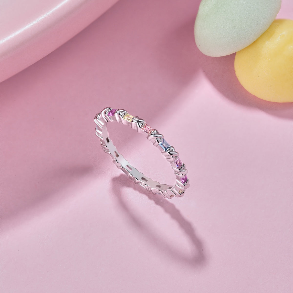 [Regalia jewelry]Charming Colorful Round Cut Daily Ring