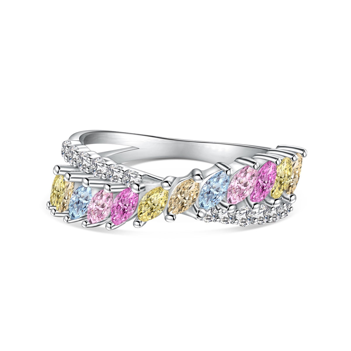 [Regalia jewelry]Unique Colorful Marquise Cut Daily Ring