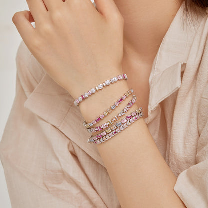 [Regalia jewelry]Delicate Colorful Multi Cut Daily Bracelet