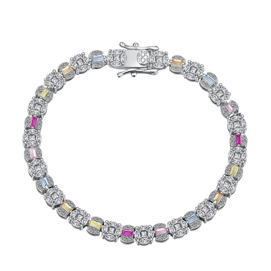 [Regalia jewelry]Dazzling Radiant Multi Cut Daily Bracelet