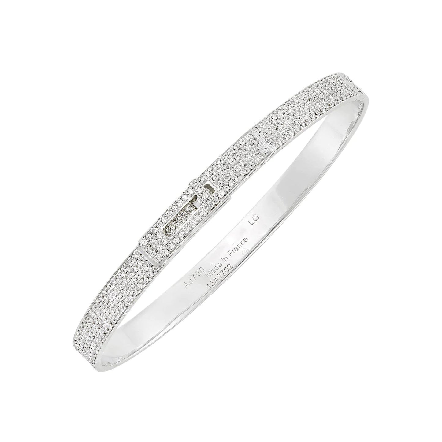 [Regalia jewelry]HM KELLY BRACELET IN SILVER AND FULL PAVE DIAMOND