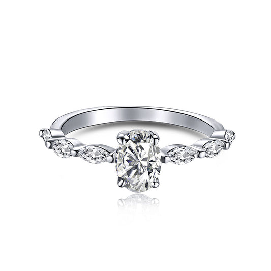 [Regalia jewelry]0.75 Carat Luxurious Vibrant Elongated Cushion Cut Daily Ring