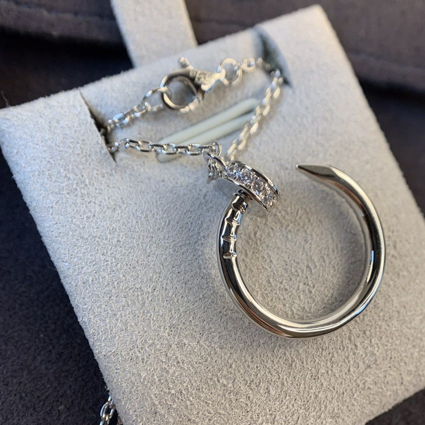 [Regalia jewelry]JUSTE NECKLACE SILVER DIAMONDS