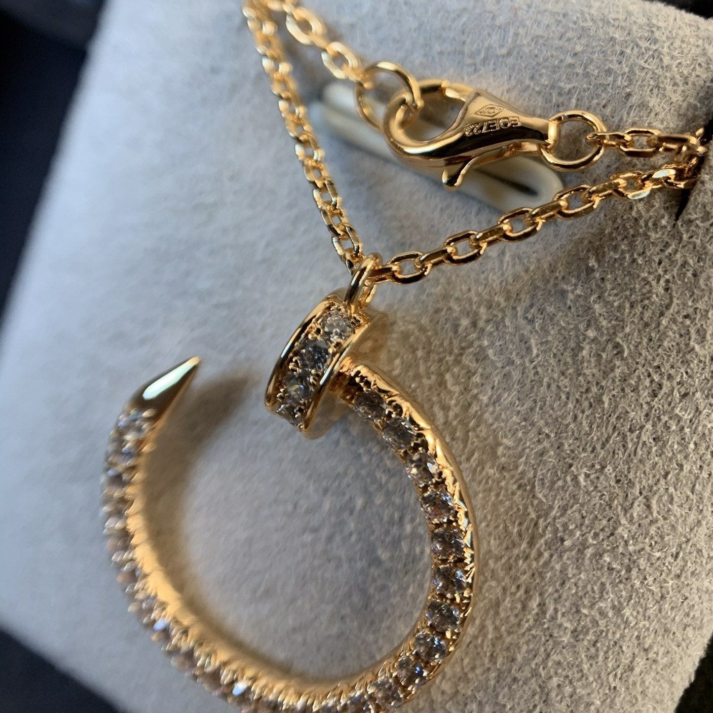 [Regalia jewelry]JUSTE NECKLACE PINK GOLD DIAMONDS