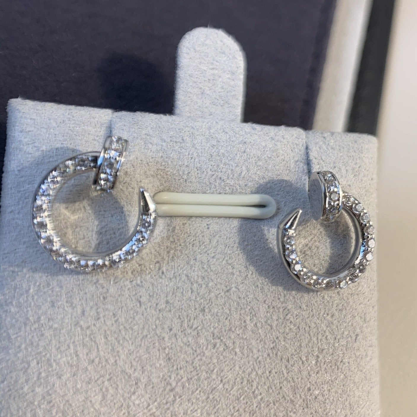 [Regalia jewelry]JUSTE EARRINGS SILVER DIAMONDS