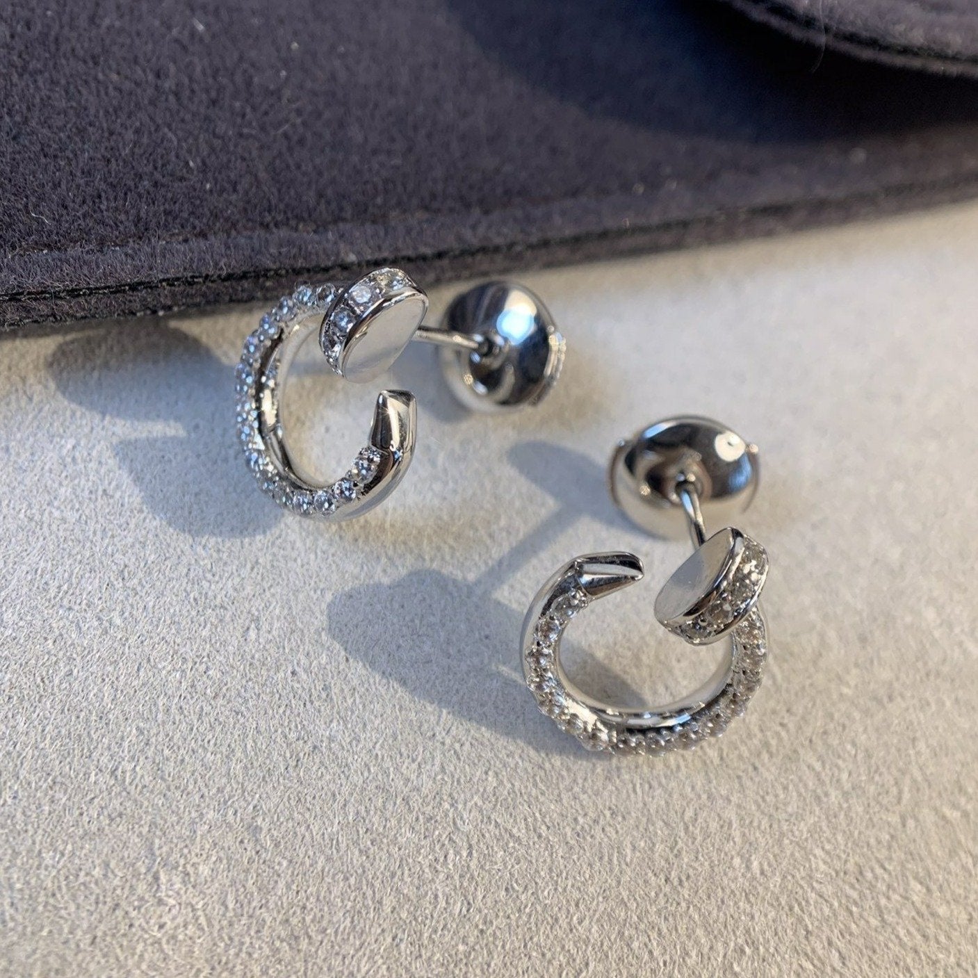 [Regalia jewelry]JUSTE EARRINGS SILVER DIAMONDS