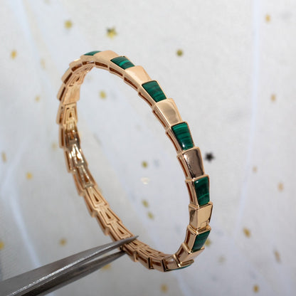 [Regalia jewelry]SERPENTI BRACELET PINK GOLD MALACHITE