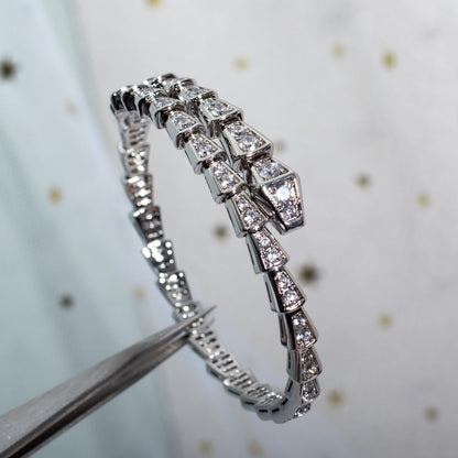 [Regalia jewelry]SERPENTI BRACELET 6MM SILVER DIAMOND