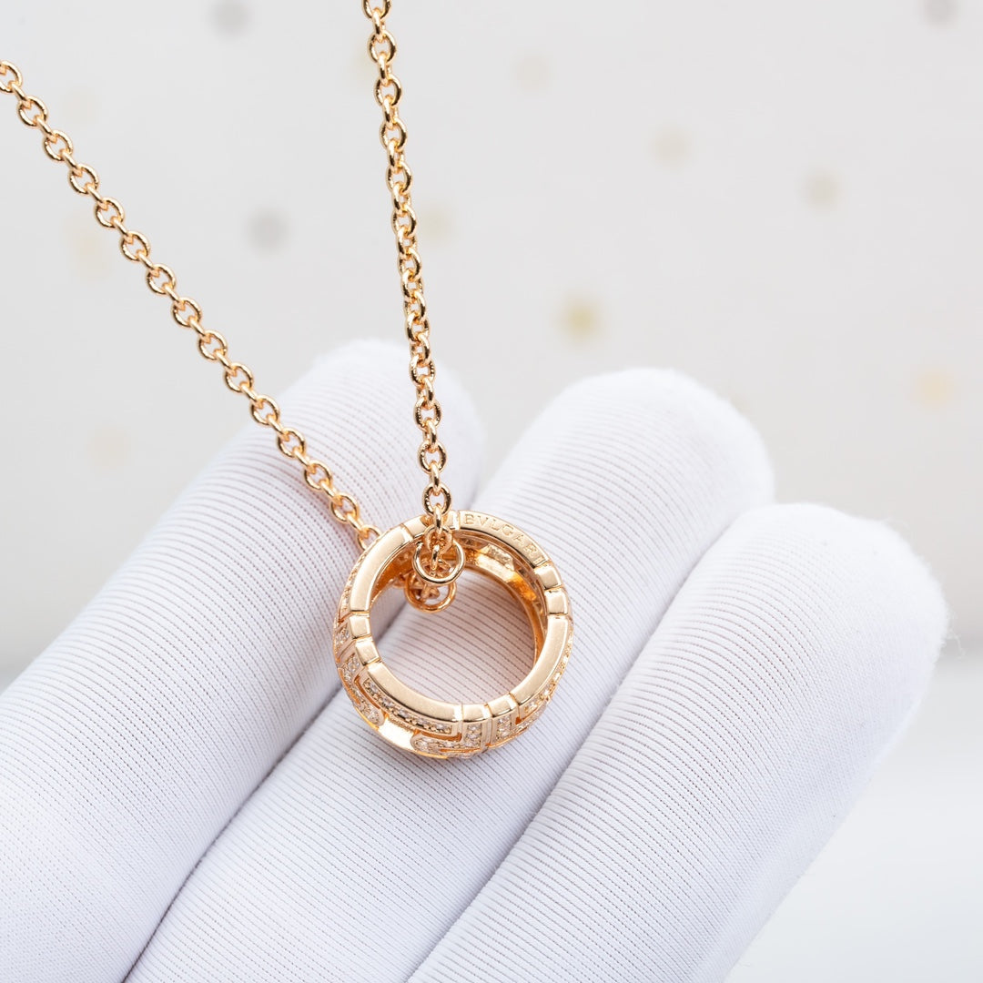 [Regalia jewelry]PARENTESI NECKLACE PINK GOLD DIAMOND