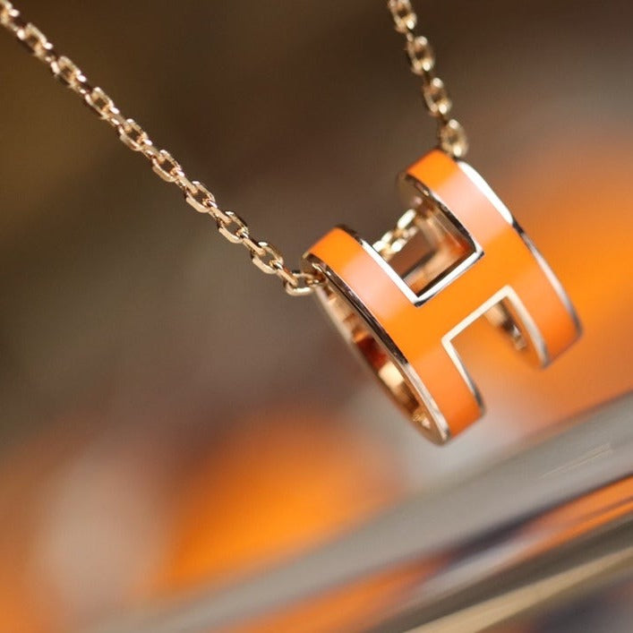 [Regalia jewelry]POP H PEDANT PINK GOLD