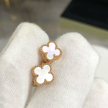 [Regalia jewelry]CLOVER MINI GOLD EARRINGS