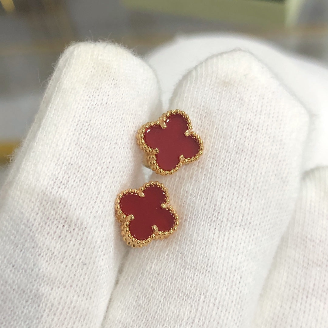 [Regalia jewelry]CLOVER MINI GOLD EARRINGS