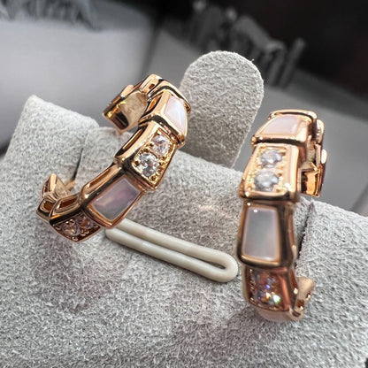[Regalia jewelry]SERPENTI MOP PINK GOLD EARRINGS