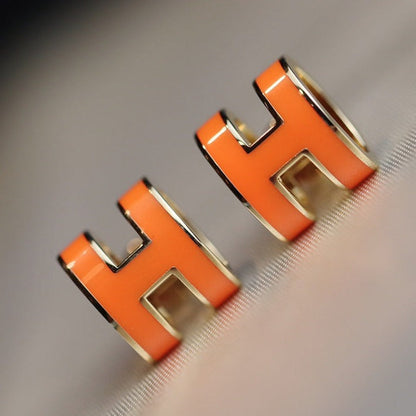 [Regalia jewelry]MINI POP H EARRINGS ORANGE