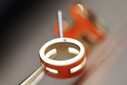 [Regalia jewelry]MINI POP H EARRINGS ORANGE