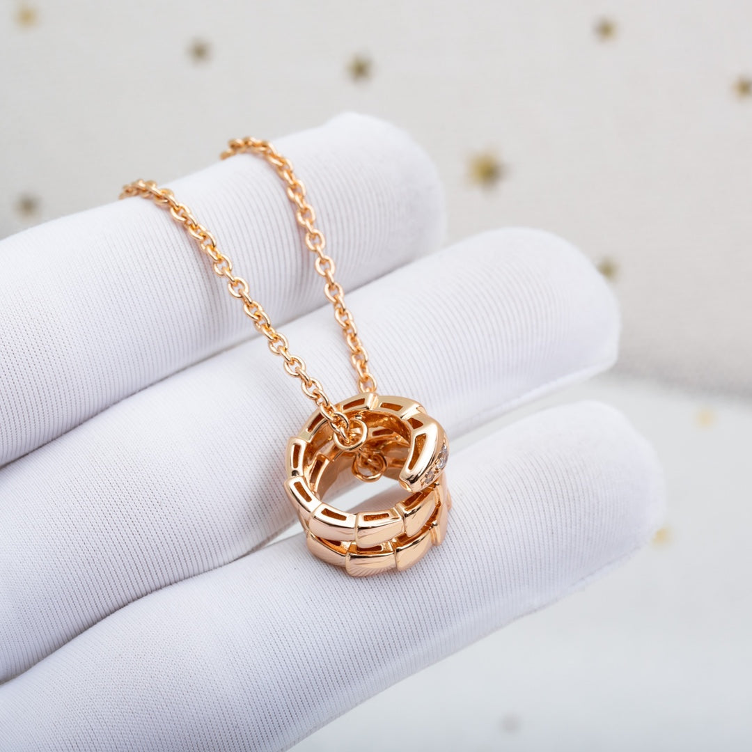 [Regalia jewelry]SERPENTI PINK GOLD NECKLACE DIAMOND