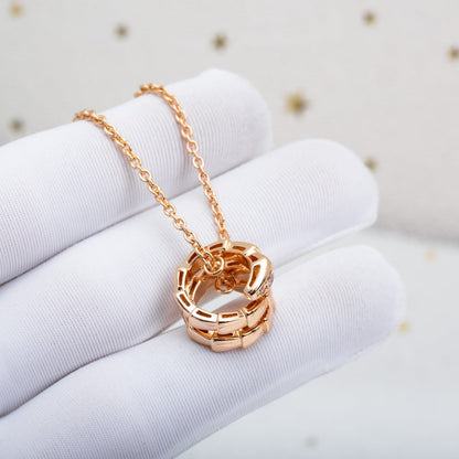 [Regalia jewelry]SERPENTI PINK GOLD NECKLACE DIAMOND