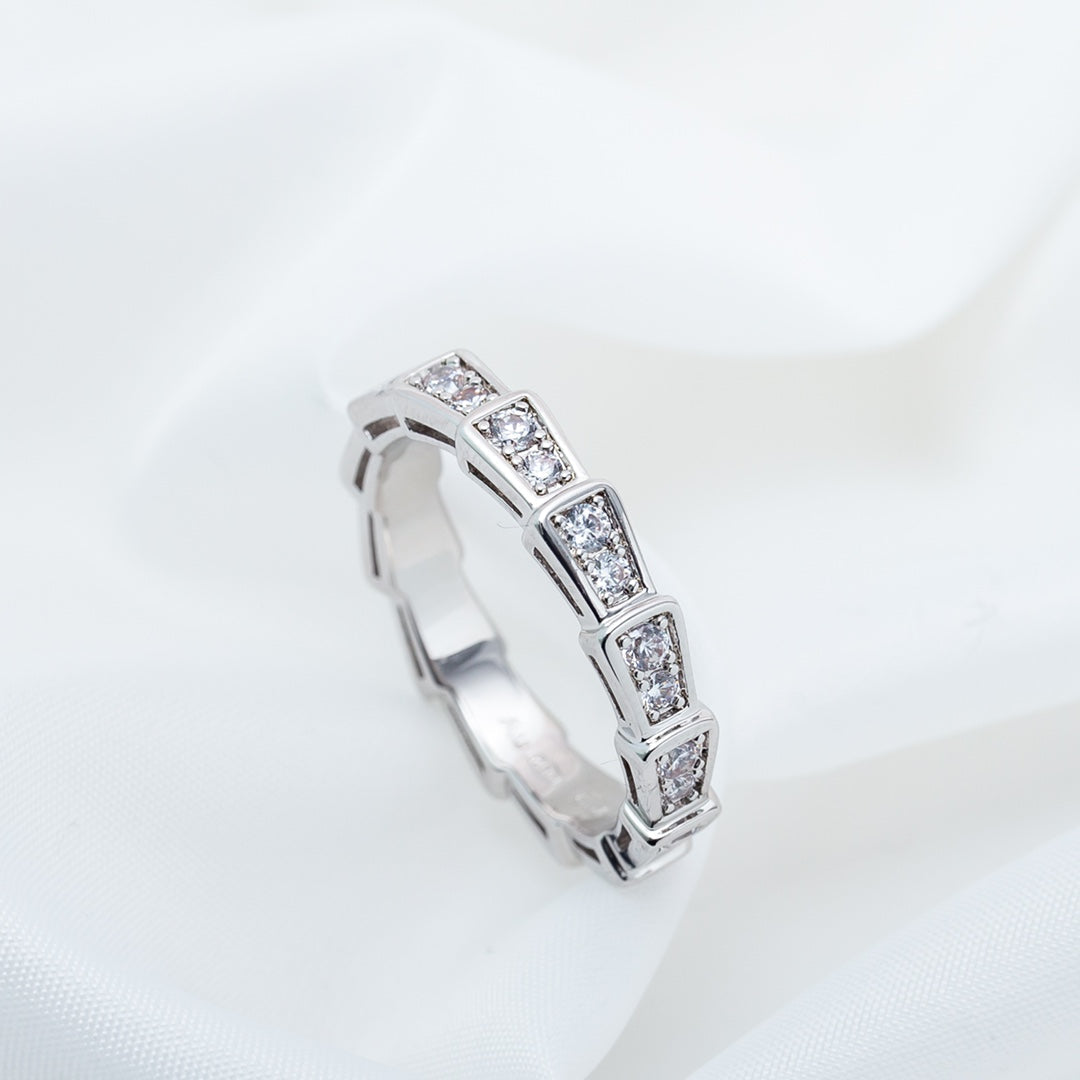 [Regalia jewelry]SERPENTI RING SILVER DIAMOND PAVED 3MM