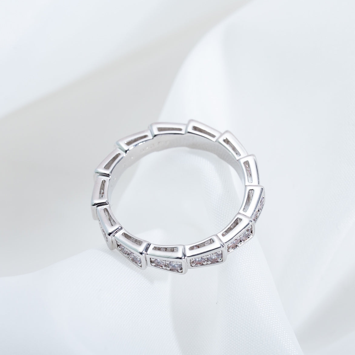 [Regalia jewelry]SERPENTI RING SILVER DIAMOND PAVED 3MM
