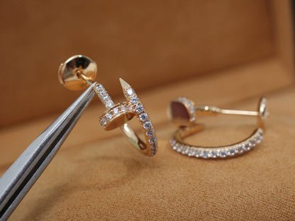 [Regalia jewelry]JUSTE EARRINGS 12.75MM PINK GOLD DIAMOND