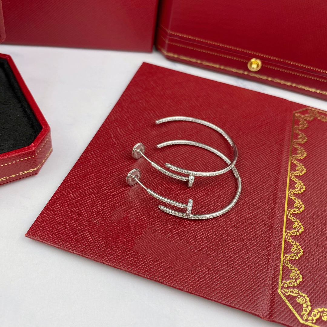 [Regalia jewelry]JUSTE EARRINGS FULL DIAMONDS 1.8MM