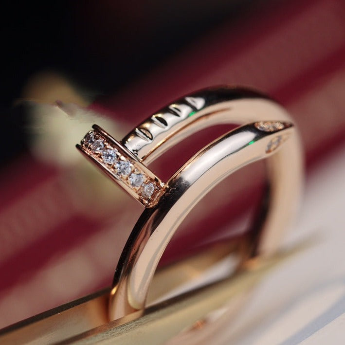 [Regalia jewelry]JUSTE RING 2.65MM PINK GOLD DIAMOND