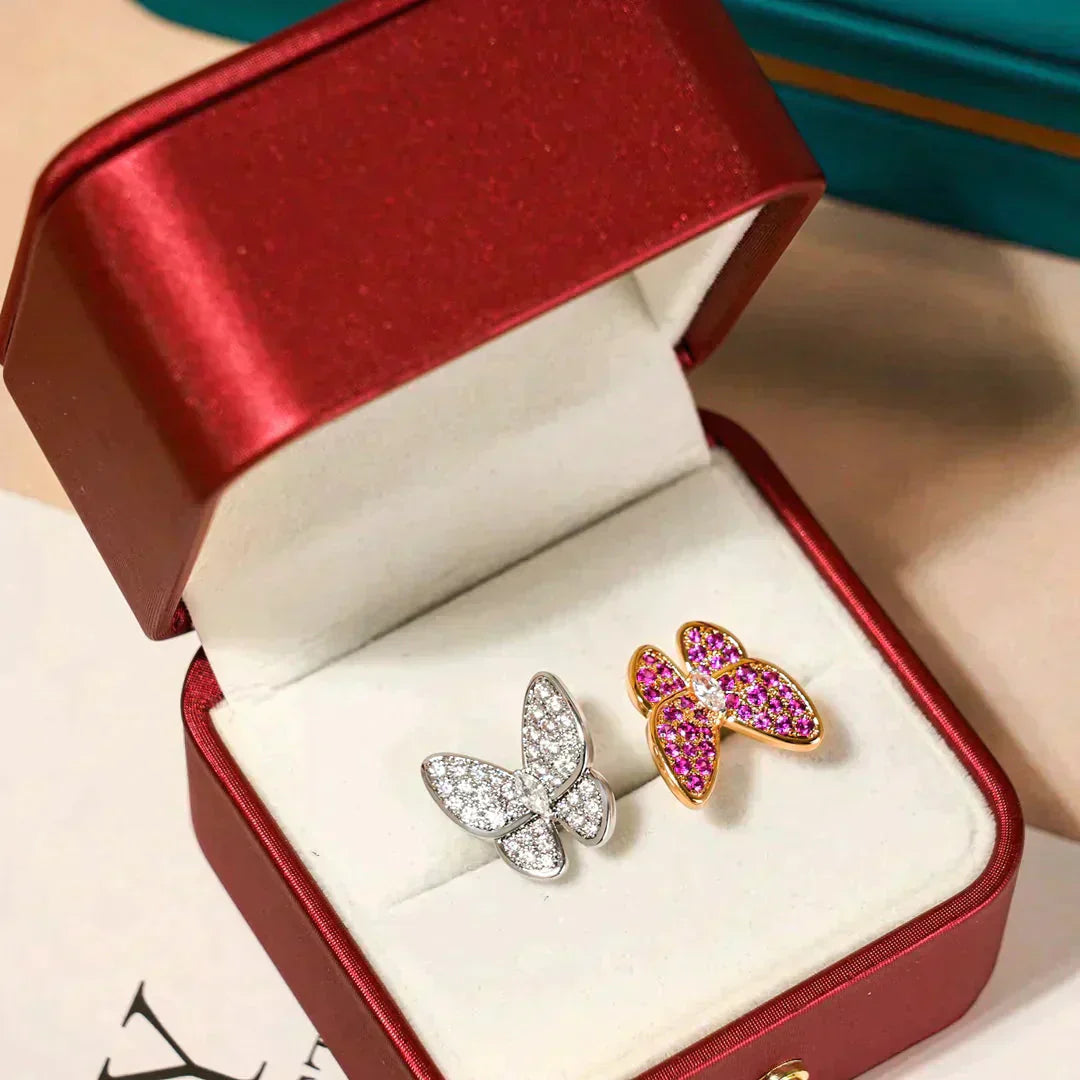 [Regalia jewelry]TWIN BUTTERFLY DIAMOND RING