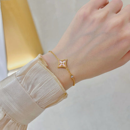 [Regalia jewelry]STAR 1 DIAMOND PINK GOLD BRACELET