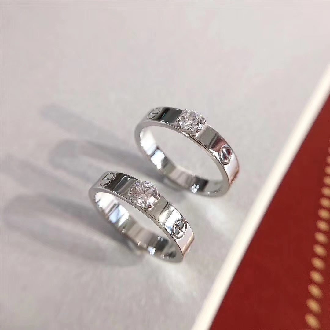 [Regalia jewelry]LOVE RING 3.6MM 1 BIG DIAMOND
