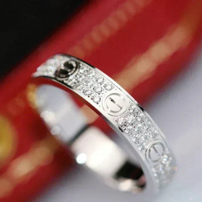 [Regalia jewelry]LOVE RING 3.6MM DIAMOND PAVED