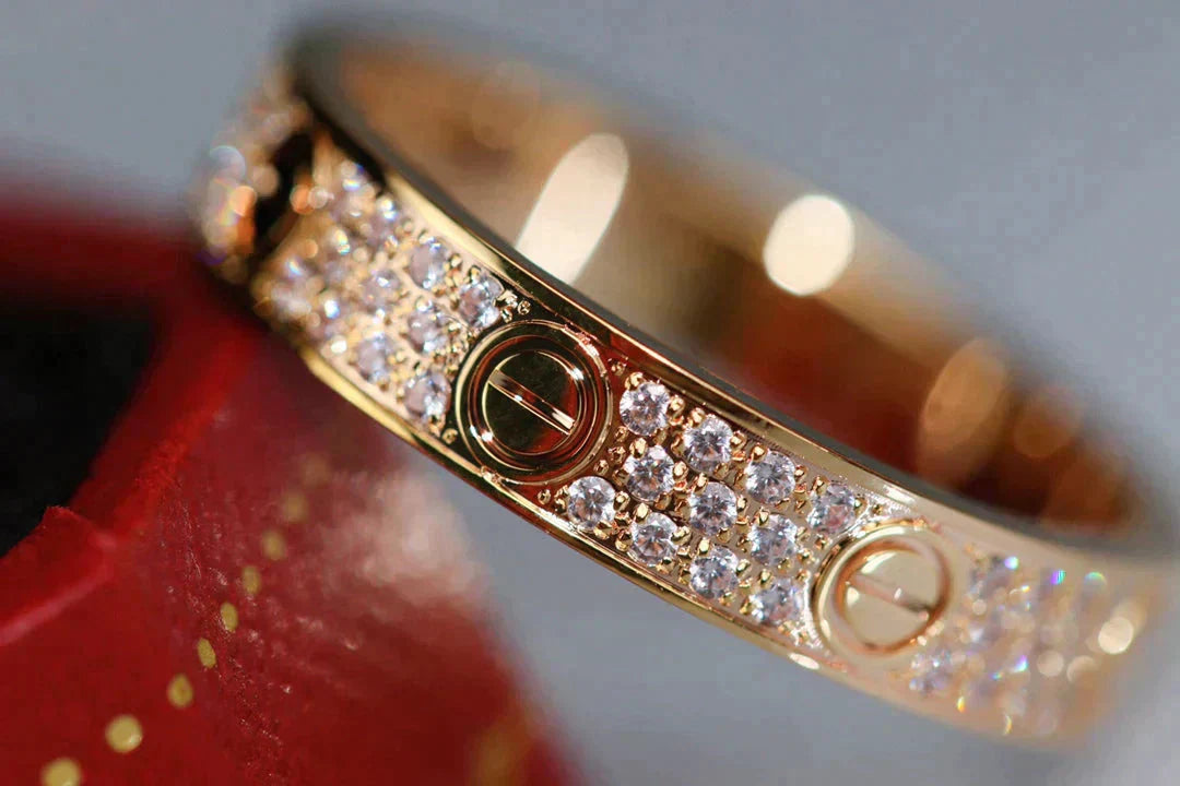 [Regalia jewelry]LOVE RING 3.6MM DIAMOND PAVED