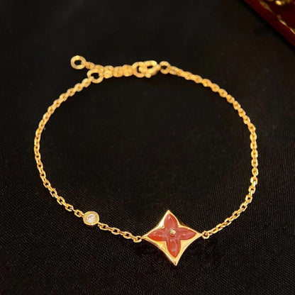 [Regalia jewelry]COLOR STAR CARNELIAN PINK GOLD DIAMOND BRACELET