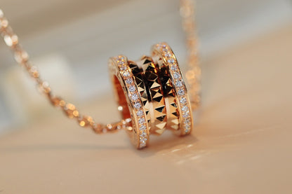 [Regalia jewelry]ZERO 1 ROCK PEDANT PINK GOLD NECKLACE