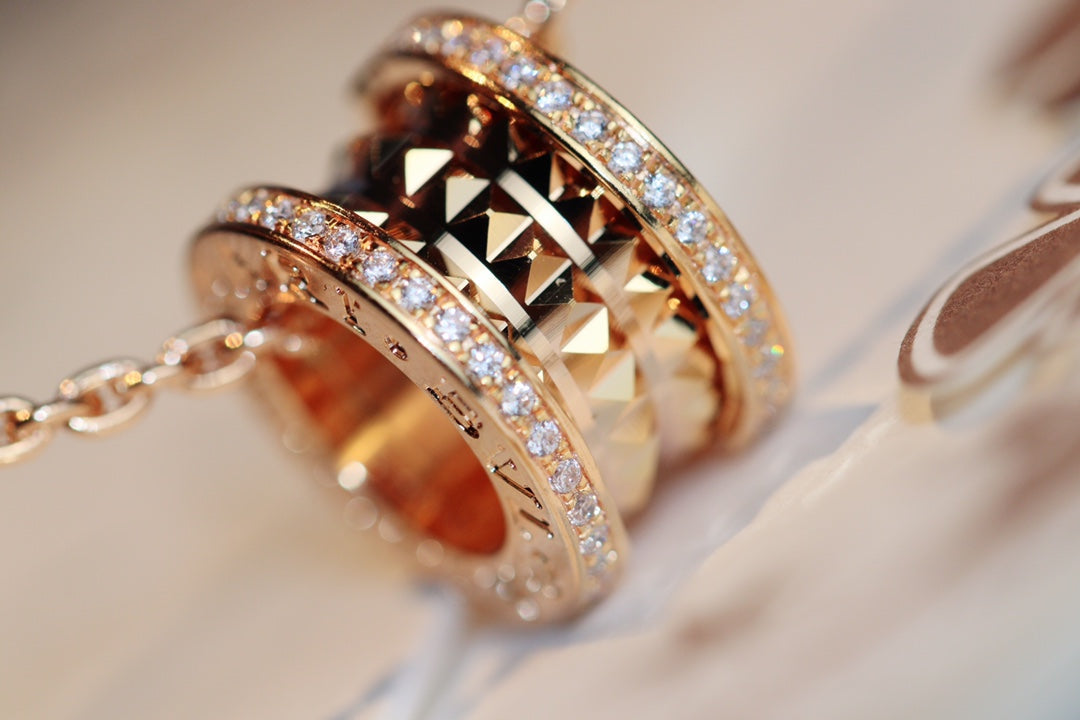 [Regalia jewelry]ZERO 1 ROCK PEDANT PINK GOLD NECKLACE