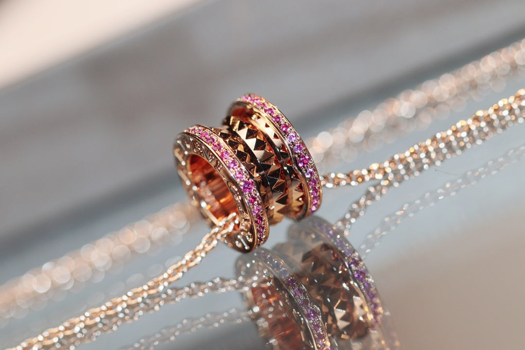 [Regalia jewelry]ZERO 1 ROCK PINK GOLD PINK DIAMOND NECKLACE