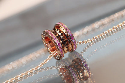 [Regalia jewelry]ZERO 1 ROCK PINK GOLD PINK DIAMOND NECKLACE