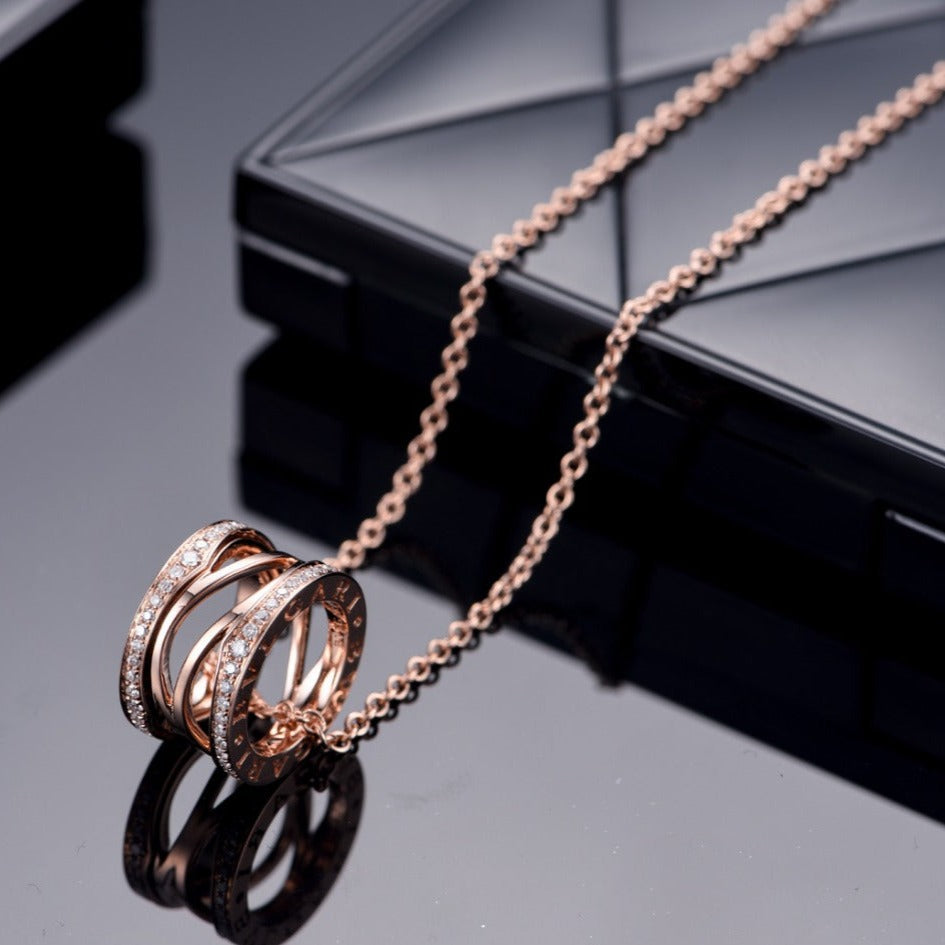 [Regalia jewelry]ZERO 1 PINK GOLD DIAMOND OPEN NECKLACE