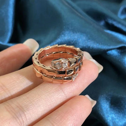 [Regalia jewelry]SERPENTS DOUBLE ROW DIAMOND RING