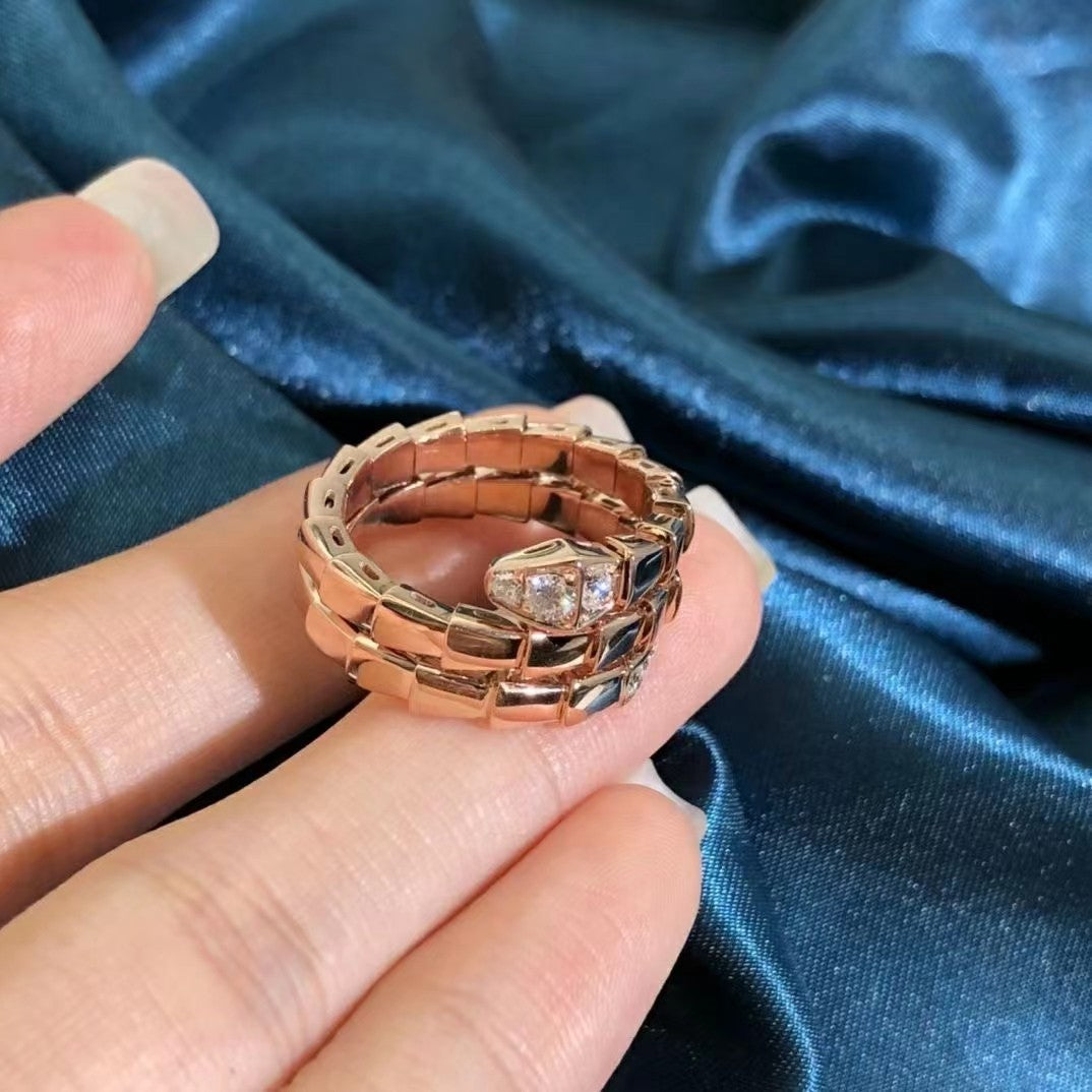 [Regalia jewelry]SERPENTS DOUBLE ROW DIAMOND RING