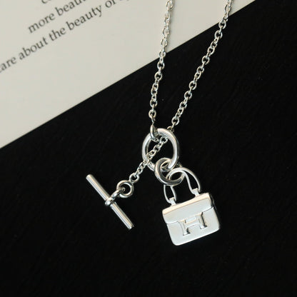 [Regalia jewelry]POP H PEDANT SILVER NECKLACE