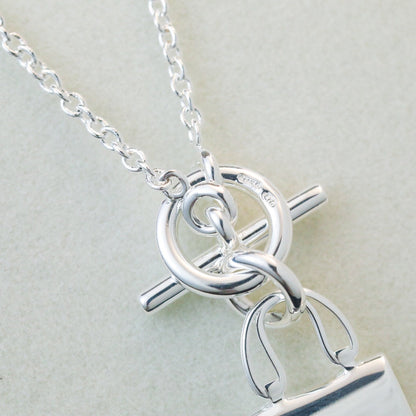 [Regalia jewelry]POP H PEDANT SILVER NECKLACE