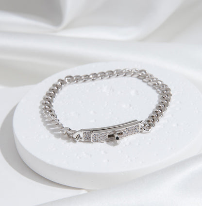 [Regalia jewelry]KELLY CHAIN SILVER DIAMOND BRACELET