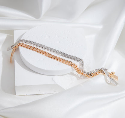 [Regalia jewelry]KELLY CHAIN SILVER DIAMOND BRACELET