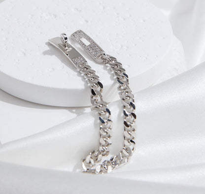 [Regalia jewelry]KELLY CHAIN SILVER DIAMOND BRACELET