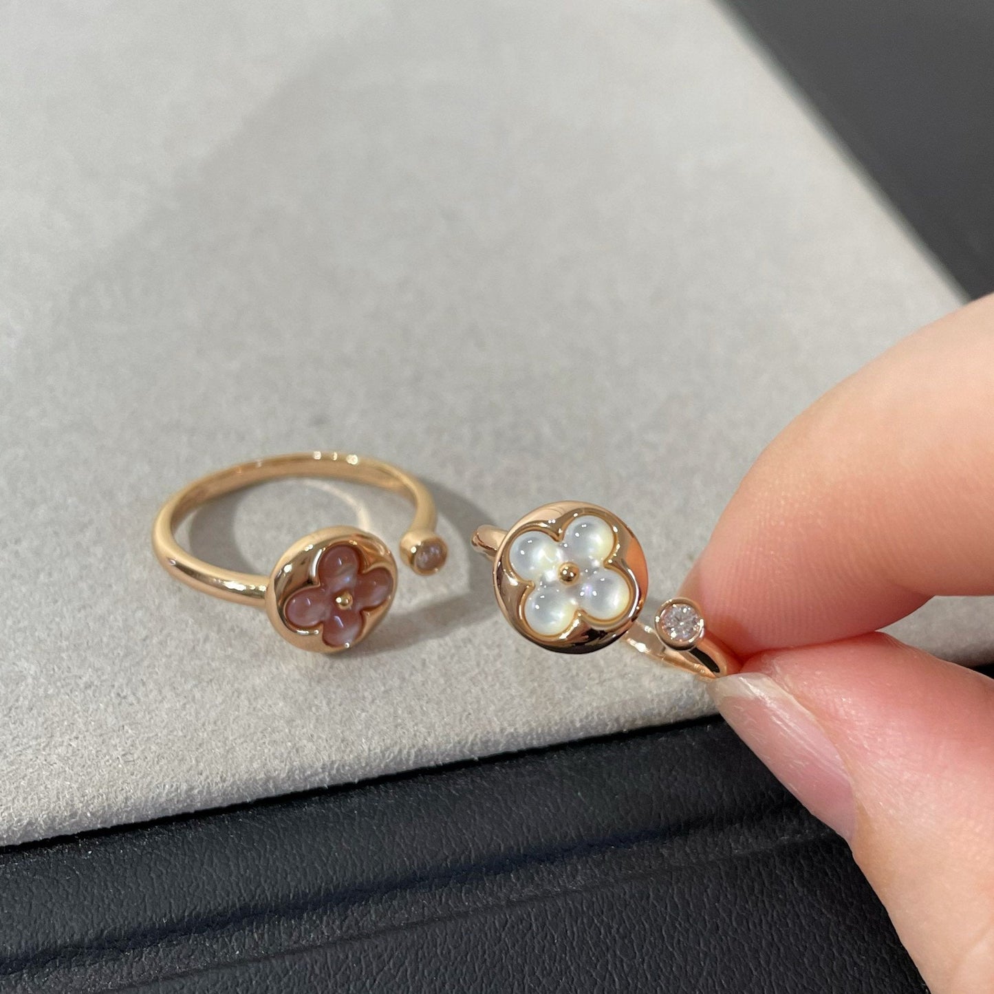 [Regalia jewelry]SUN 1 DIAMOND PINK MOP RING