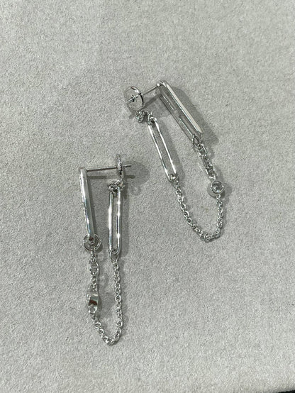 [Regalia jewelry]CHAINE CHAOS DIAMOND DROP EARRINGS