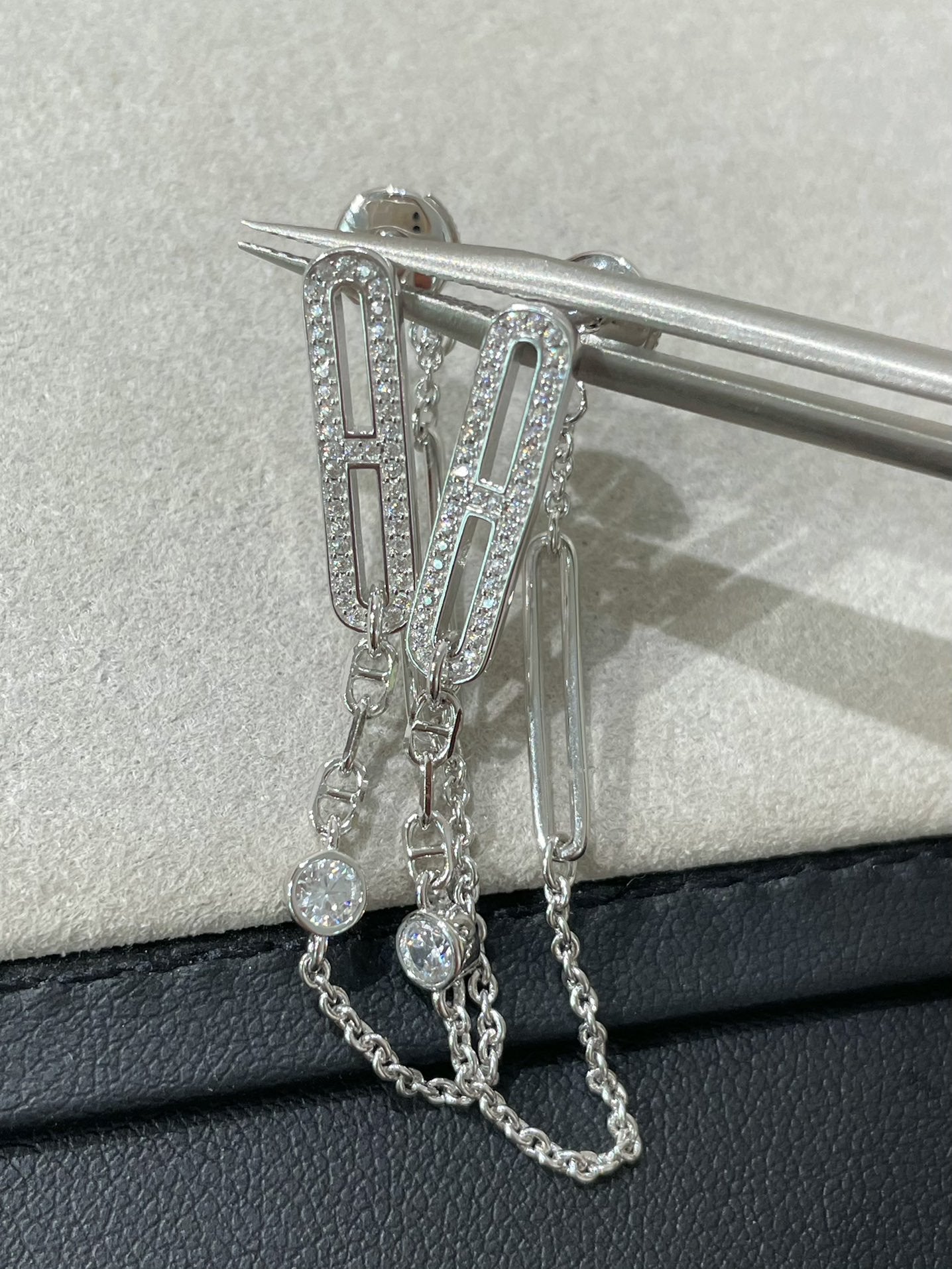 [Regalia jewelry]CHAINE CHAOS DIAMOND DROP EARRINGS